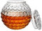 Albefer Whiskey Glass 12 oz Golf Ball Shaped Whisky Glass with Lid, Golf Gifts for Mens Golfers, Crystal Rum Glasses, Drinking Tumblers for Cocktails Vodka Scotch Bourbon Gin Negroni
