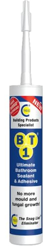C.T.1 – C-Tech B.T.1 Bathroom Sealant & Adhesive – White, 290ml | Anti-Mould – Antibacterial | TRI-BRID® Polymer Technology | Bonds Wood – Metal – Glass – uPVC – Ceramics | MRSA & E.coli Tested