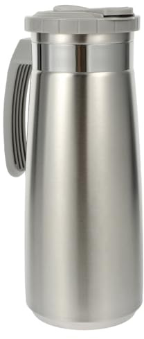 VALICLUD Stainless Steel Cold Water Pitcher with Leak-Proof Lid 1.5L Large Capacity Water Dispenser for Home Kitchen Iced Beverages and Juices