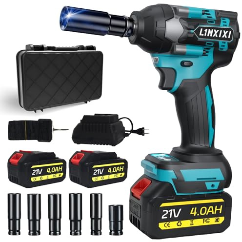 Cordless Impact Wrench for Ma-kita 18V High Torque 1/2 Impact Driver Set