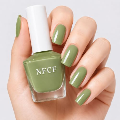 Sage Green Nail Varnish - 12ml Quick Dry Pastel Green Nail Polish - Spring Summer Nail Lacquer Long Lasting For Women DIY Manicure at Home - No Need UV Cure 15ml