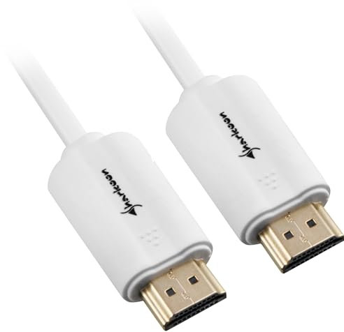Sharkoon 2 m, 2 x HDMI 2 m HDMI HDMI-Kabel Weiß