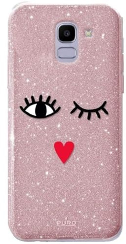 Puro- Samsung Galaxy J6 2018 (5.6 Zoll) Hülle Shine Bling Glitzer Case Cover Etui Bumper Tasche Etui Schale Cover Case