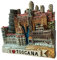 Florenz Pisa Siena Lucca Livorno Toscana Italien Kühlschrankmagnet, Kunstharz, 3D-Städtetrip, Reise-Souvenir, Sammler-Aufkleber