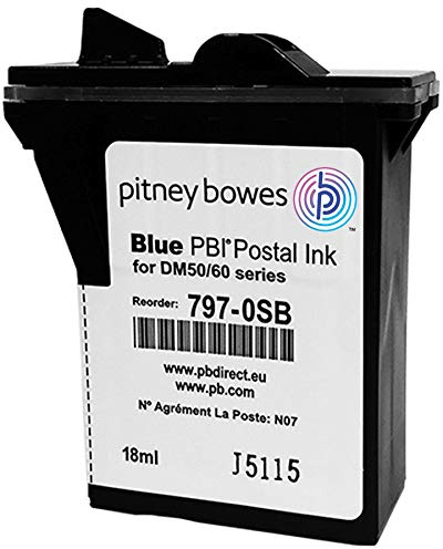 Pitney Bowes Genuine Original DM60 K721 K222 Smart Blue Franking Ink Cartridge
