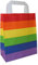 Papiertragetaschen mit Flachhenkel Regenbogen Pride LGBT - Verschiedene Größen und Mengen (18 + 8 x 22 cm, 25 Stück)