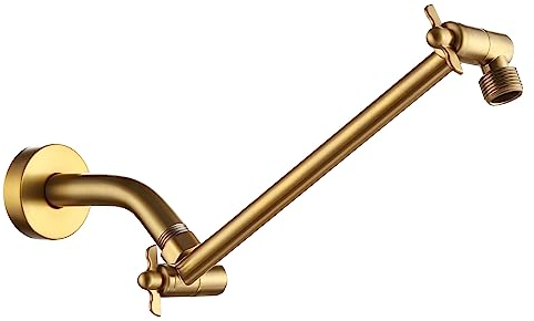 Duschkopf-Verlängerungsarm, 25,4 cm verstellbarer Duscharm für Regendusche, winkel- und höhenverstellbarer Verlängerungsarm mit Universalanschluss, auslaufsichere & werkzeuglose Installation