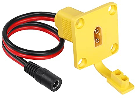 CERRXIAN 14AWG XT60 Stecker auf DC 5,5 mm x 2,1 mm Buchse, Montage-Panel-Stromkabel für E-Bike, Solarpanel (3,5 m, 5521-MF)