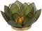 GURU SHOP Lotus Teelicht Muschel 14x6 cm - Olivgrün