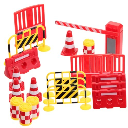 DIKACA 1Satz Verkehrsschilder Spielzeug Spiel Verkehrsschilder und Straßenschilder für Kinder Miniatur Verkehrszeichen für Kreatives Spielen und Verkehrserziehung