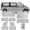 Soekodu 8pcs Pare-Soleil pour Pare-Brise Remplacement pour 2015-2024 Renault Trafic LWB, pour Vivaro 2014-2018, pour NV300 2014-2021, pour Talento 2016-2020, 100% Occultation