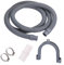 Flexible 1 5/2m Washing Machine Drain Hose with Secure Connection and Pipe Holder (2m)