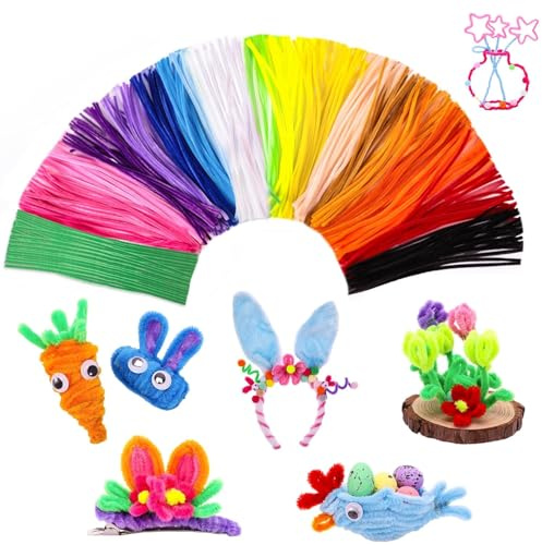 400 Pfeifenreiniger Basteldraht, 20 Farben, 30cm, Chenilledraht Bunt | Stahldraht Mit Polyesterfaser, Leicht Formbar, Für Diy, Schule, Kindergarten Und Bastelprojekte Mit Kindern