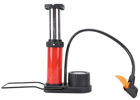 BAFOVY Pompa per Bici con Manometro Mini Pompa a Pedale Portatile in Acciaio Inossidabile e ABS 120 PSI Gonfiatore per Pneumatici per Bici, Moto, Auto, Elettrica, Uso Domestico, Viaggio