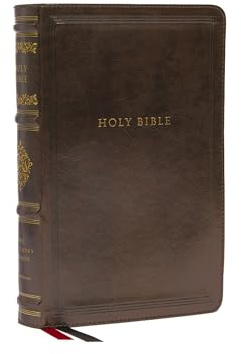 NKJV, Personal Size Reference Bible, Sovereign Collection, Leathersoft, Brown, Red Letter, Comfort Print: Holy Bible, New King James Version