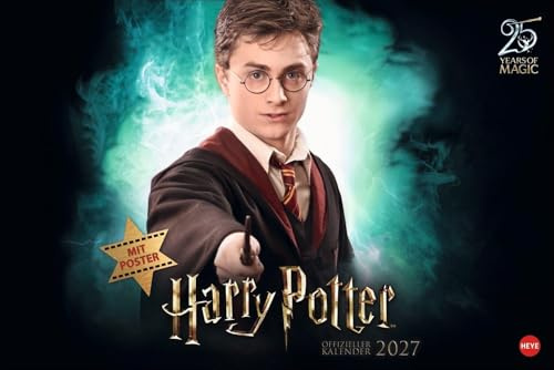 Harry Potter Broschur XL Kalender 2027: Wandkalender mit fesselnden Filmszenen aus den Harry Potter-Filmen. Broschürenkalender 2027 mit Poster zum Heraustrennen.