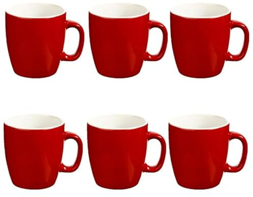 Paris Prix Secret de Gourmet - Lot de 6 Mugs Colorama 18cl Rouge