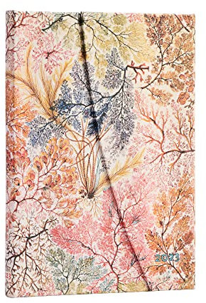 Paperblanks Diaries 12 Monate 2023 Flemish Rose | Ein Tag pro Seite | Mini (185mm x 130mm), französische Version