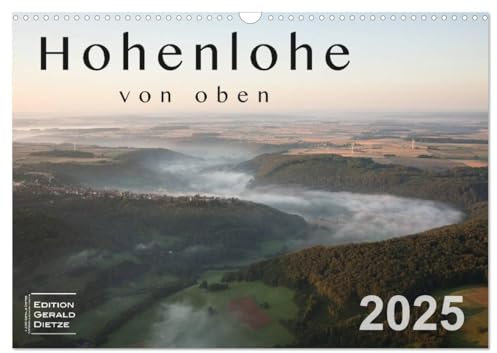 Hohenlohe von oben (Wandkalender 2025 DIN A3 quer), CALVENDO Monatskalender