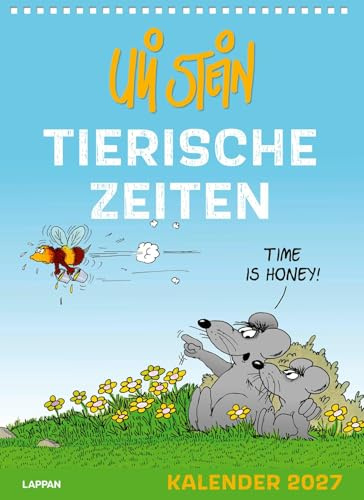 Uli Stein Tierische Zeiten 2027: Monatskalender für die Wand: Großer Wandkalender im Hochformat mit Spiralbindung (Uli Stein Kalender 2027)