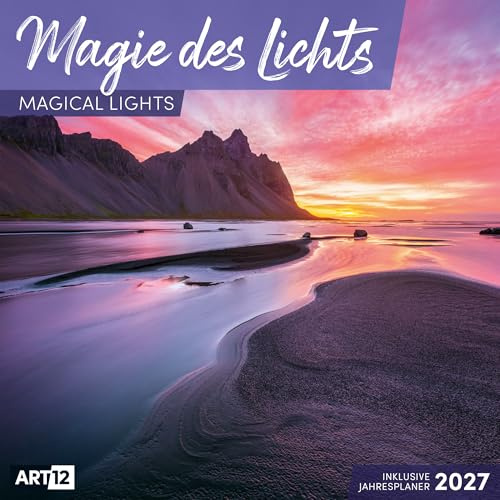 Magie des Lichts Broschürenkalender 2027 - 30x30 - Art12 | Geschmackvoller Landschaftskalender im schlanken Hochformat (aufgeklappt 30x60 cm) | Notiz