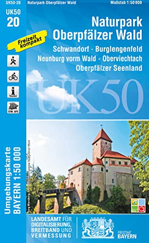 UK50-20 Naturpark Oberpfälzer Wald: Schwandorf, Burglengenfeld, Neunburg vorm Wald, Oberviechtach, Pfreimd, Nabburg, Schnaittenbach, Schwarzenfeld, ... Karte Freizeitkarte Wanderkarte)