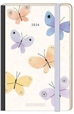 Terminplaner Letterart 2024 Schmetterlinge: Terminplaner Hardcover