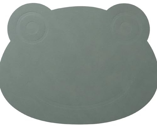 LIND DNA Leder Tischset Frosch für Kinder pastell grün Nupo 38x31 cm 1 Stück