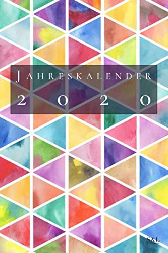 Jahreskalender 2020: A5 Minimalistischer Kalender Terminplaner Planer Terminkalender Taschenkalender mit Wochenübersicht