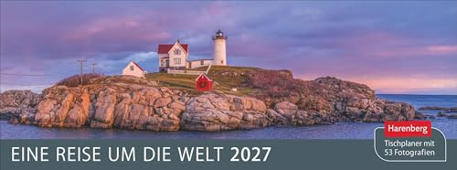 Eine Reise um die Welt Premium-Tischplaner 2027 - Wochenkalender mit 53 Fotografien: Spiral-Tischkalender mit 53 Fotos von den schönsten Reisezielen ... 2027 für den Schreibtisch. 29 x 11 cm