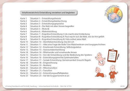 Kartenset Krippe - Die Wasserpatscher: Zusatzkartenset 1 - Entwicklung verstehen und begleiten