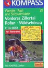Achensee /Rofan /Zillertal: Mit Kurzführer, alpinen Skirouten und Radwegen. 1:50000 (KOMPASS Wanderkarte)