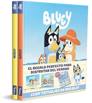Bluey. Un cuento - ¡A la playa! ¡A la piscina! Pack con dos libros de Bluey para disfrutar del verano: ¡Con tatuajes de regalo! (Cuentos infantiles)
