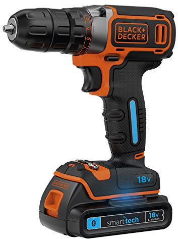 Black And Decker BDCDC18KST-QW, trapano avvitatore, 18 V/1,5 Ah, 1 velocità, con alimentatore da 400 mA