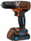 Black And Decker BDCDC18KST-QW, trapano avvitatore, 18 V/1,5 Ah, 1 velocità, con alimentatore da 400 mA