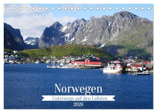 Norwegen - Unterwegs auf den Lofoten (Tischkalender 2026 DIN A5 quer), CALVENDO Monatskalender: Wandern und Fotografieren auf den Lofoten (CALVENDO Natur)