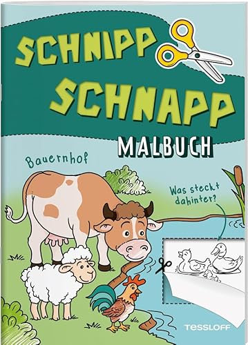 Schnipp Schnapp Malbuch. Bauernhof. Was steckt dahinter? | Ausmalen und Schneiden für Kinder ab 5 Jahren: Malen, schneiden und entdecken! (Malbücher und -blöcke)