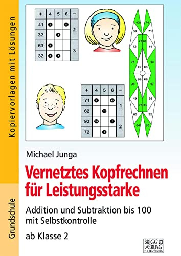 Vernetztes Kopfrechnen für Leistungsstarke (+ und - bis 100): Addition und Subtraktion bis 100 mit Selbstkontrolle ab Klasse 2