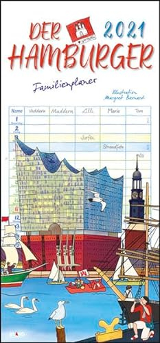Der Hamburger Kalender 2021: Familienplaner mit 5 Spalten