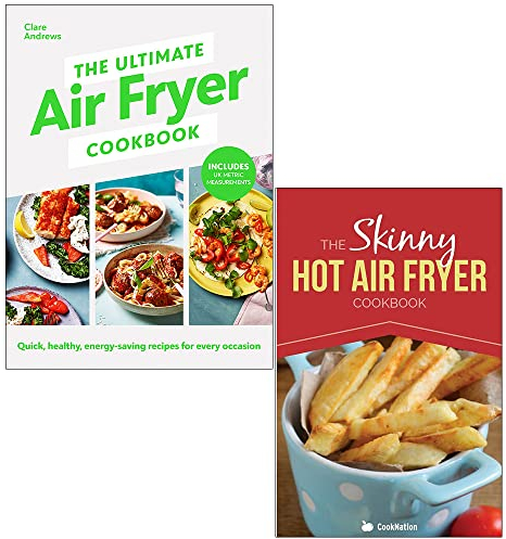 Il libro di ricette definitivo per la friggitrice ad aria [copertina rigida] di Clare Andrews e il libro di ricette Skinny per la friggitrice ad aria calda di Cooknation, set di 2 libri