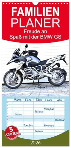 Familienplaner 2026 - Freude an - Spaß mit der BMW GS mit 5 Spalten (Wandkalender, 21 cm x 45 cm), CALVENDO: Die BMW R 1200 GS LC macht Spass und Freude, wie man sieht! (CALVENDO Hobbys)