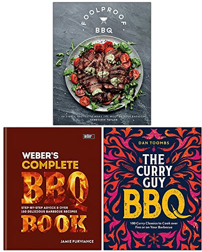 Foolproof BBQ, Weber's Complete BBQ Book & Curry Guy BBQ 3 Books Collection Set