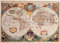 Old World Map 1000 Piece Jigsaw Puzzle, Brown