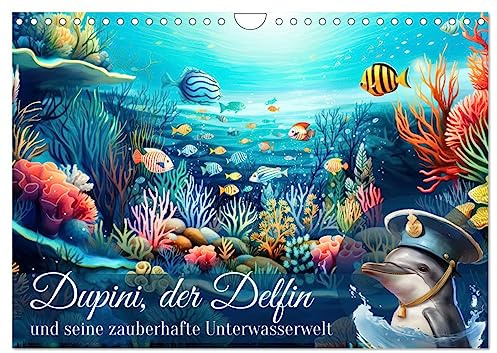 Dupini, der Delfin, und seine zauberhafte Unterwasserwelt (Wandkalender 2026 DIN A4 quer), CALVENDO Monatskalender: Entdeckungsreise unter Wasser (CALVENDO Wissen)