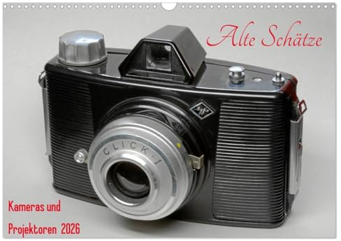 Alte Schätze - Kameras und Projektoren (Wandkalender 2026 DIN A3 quer), CALVENDO Monatskalender: Fotoausrüstung aus der Zeit der analogen Fotografie (CALVENDO Technologie)