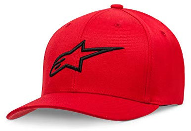 Alpinestars Ageless Curve - Unisex Baseball Cap, Kappe für Herren und Damen, Sportkappe rundum geschlossen, Red, S/M