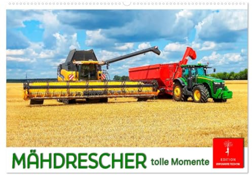 Mähdrescher - tolle Momente (Wandkalender 2026 DIN A2 quer), CALVENDO Monatskalender: Modernste Giganten in neuer Aufmachung (CALVENDO Technologie)