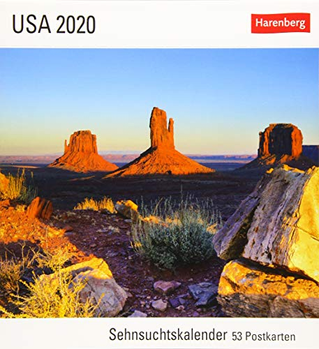 USA Postkartenkalender 2020. Wochenkalendarium. Blockkalender. Format 16 x 17,5 cm: Sehnsuchtskalender, 53 Postkarten