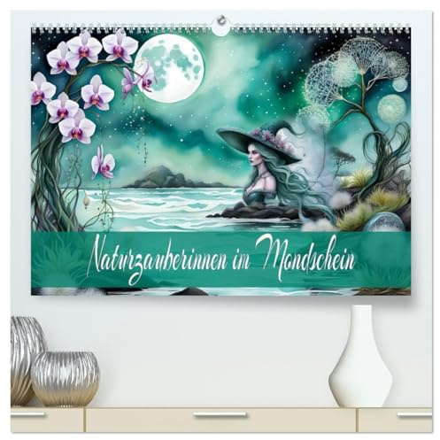 Naturzauberinnen im Mondschein (hochwertiger Premium Wandkalender 2026 DIN A2 quer), Kunstdruck in Hochglanz: Ein ganzes Jahr Magie und Natur. (CALVENDO Natur)
