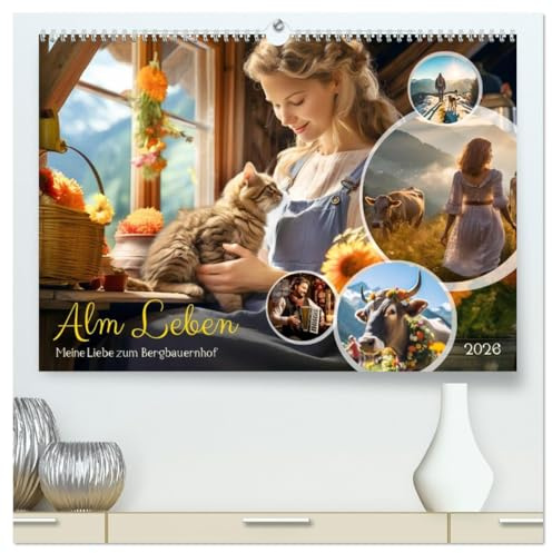 Alm Leben - Meine Liebe zum Bergbauernhof (hochwertiger Premium Wandkalender 2026 DIN A2 quer), Kunstdruck in Hochglanz: Bergidylle und Almzauber in ... Jahr auf dem Bergbauernhof (CALVENDO Orte)